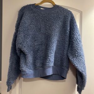 Gap medium blue Crewneck Sherpa style sweatshirt